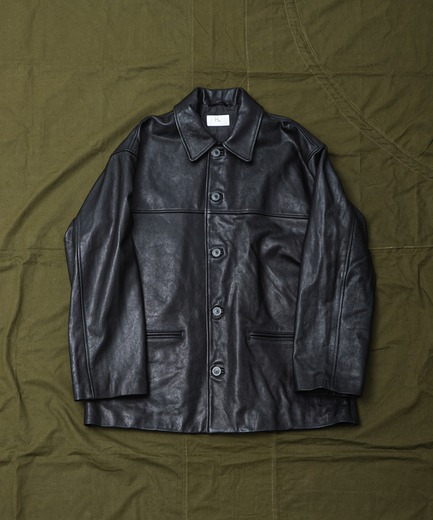 HERILL　LAMBLEATHER CAR JACKET BLACK 2