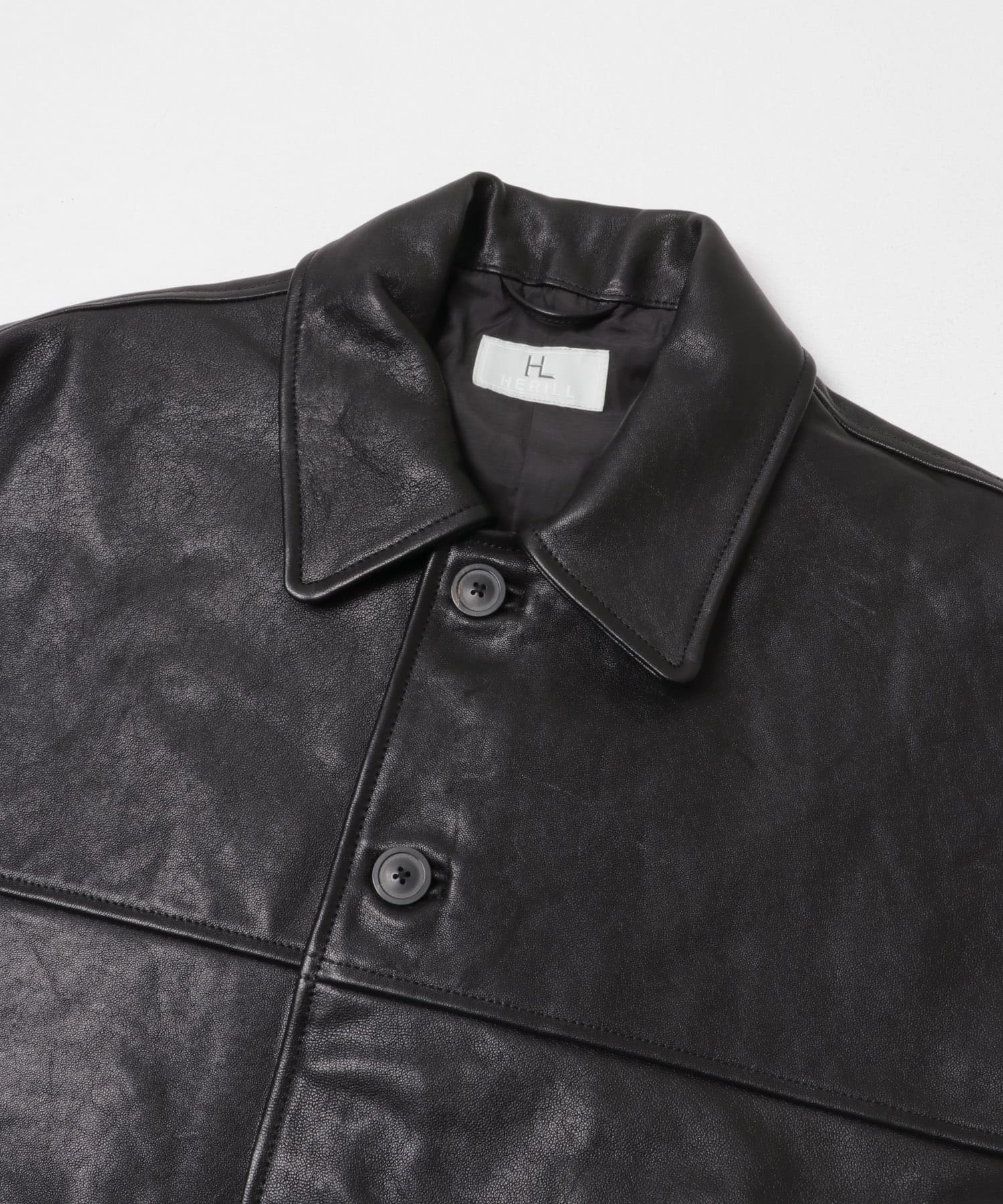 HERILL　LAMBLEATHER CAR JACKET BLACK 2