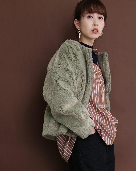 WEB限定ミニシャギーブルゾン