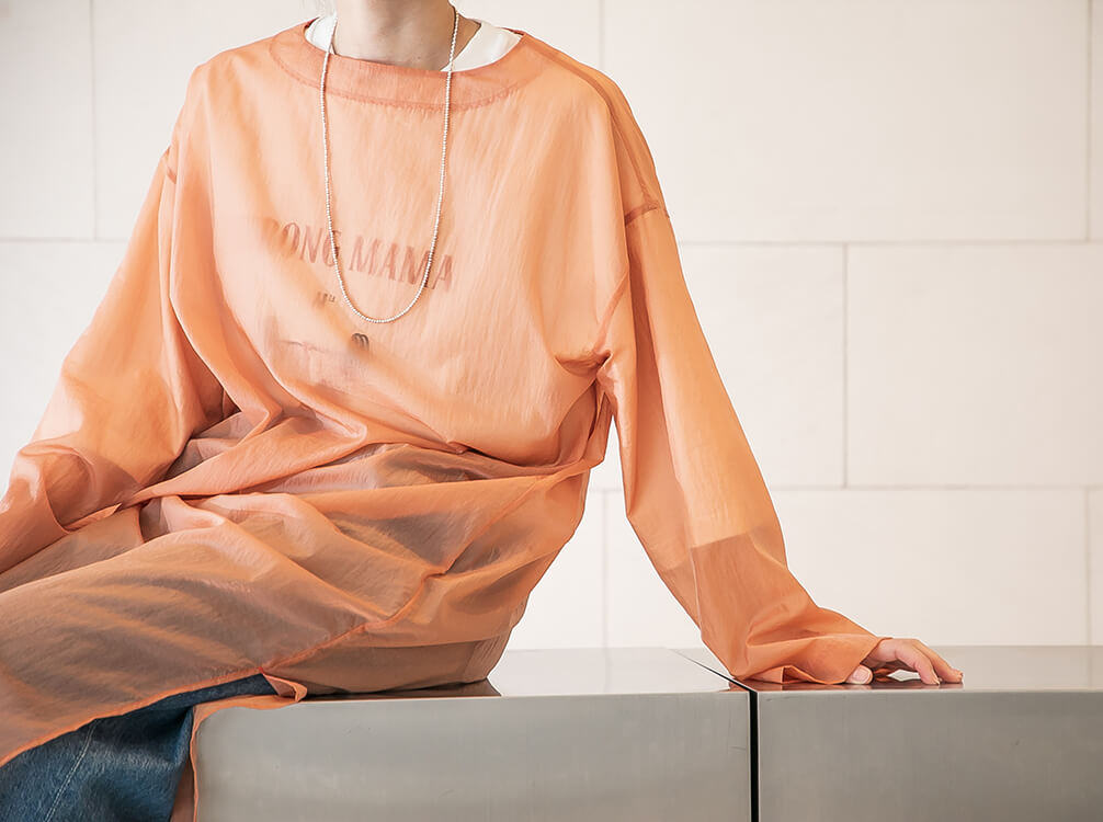 MAISON EUREKA SEE THROUGH MAXI TUNIC