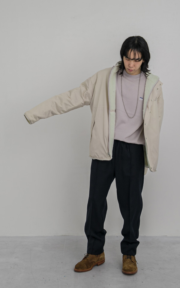 ボアジップリバーシブルブルゾンのスタイリング画像